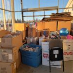 Boxes of donations