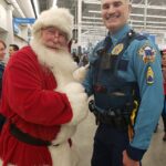 Santa with a state trooper