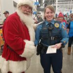 Santa with a state trooper