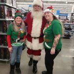 Santa and some elves