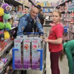 Volunteer shopping with a state trooper