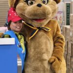 State trooper mascot with walmart employee
