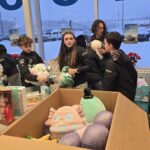 Unpacking stuffed animals